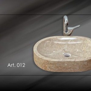 Lavabo in marmo "Botticino" Art. 012