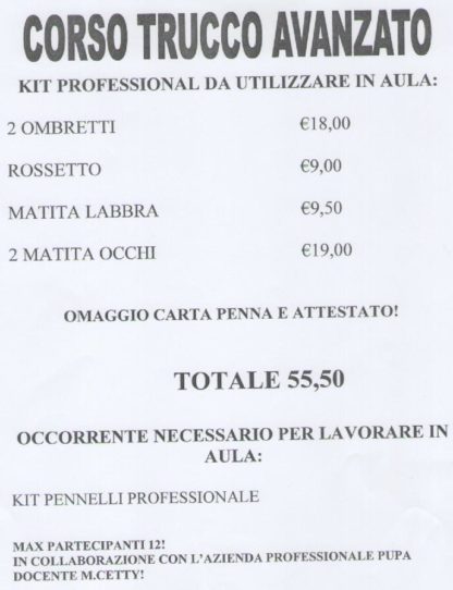 CORSO GRATIS TRUCCO AVANZATO