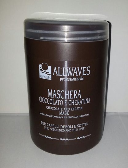 ALLWAVES Maschera Cioccolato e Cheratina per capelli deboli e sottili 500ml