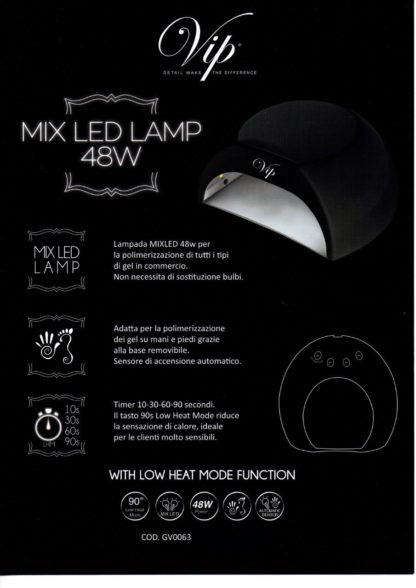 MIX LED LAMP 48 W NERO