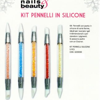 KIT PENNELLI IN SILICONE 5 PEZZI