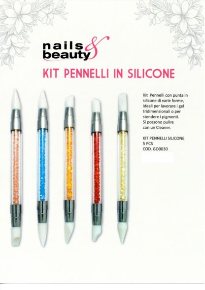 KIT PENNELLI IN SILICONE 5 PEZZI