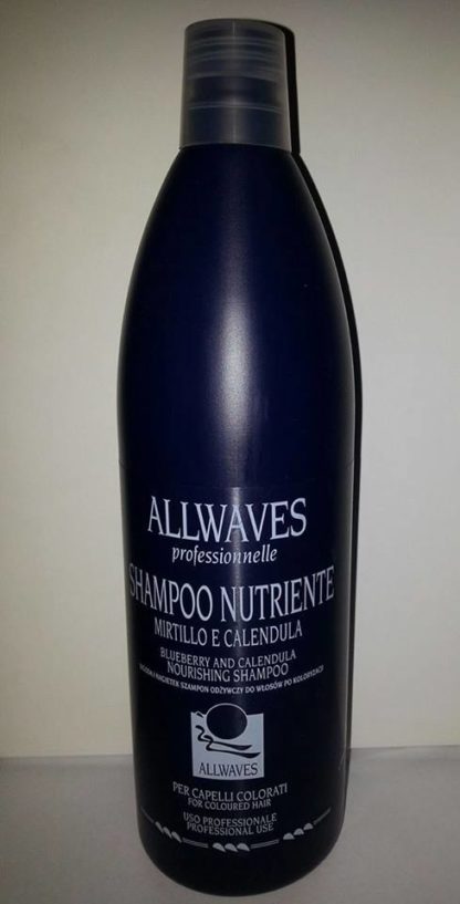 ALLWAVES Shampoo Nutriente Mirtillo e Calendula per capelli colorati 1000ml