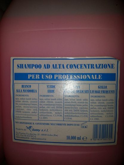 TANICA SHAMPOO SANNY ROSA PER CAPELLI DELICATI 1000 LT