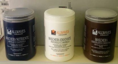 ALLWAVES Maschera Idratante Pantenolo e Camomilla per capelli secchi e sfibrati 1000ml