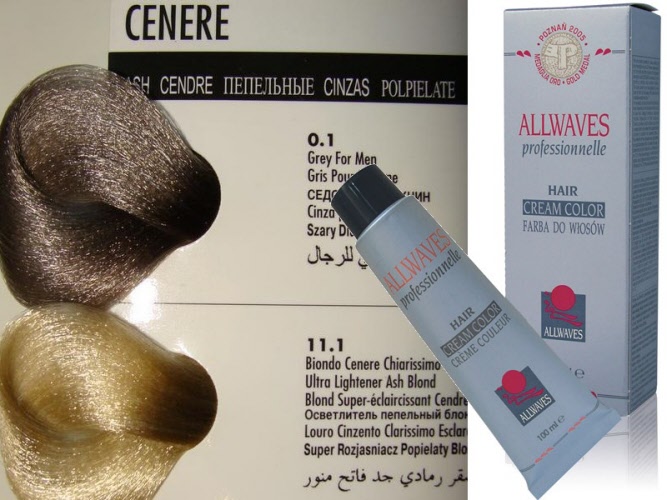 ALLWAVES Crema colorante 100ml Cenere 0,1 grey for men 1 ALLWAVES Crema colorante 100ml Cenere 0,1 grey for men