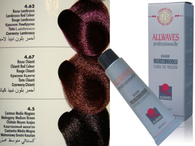 ALLWAVES Crema colorante 100ml Mogano 4,66 rosso lambrusco