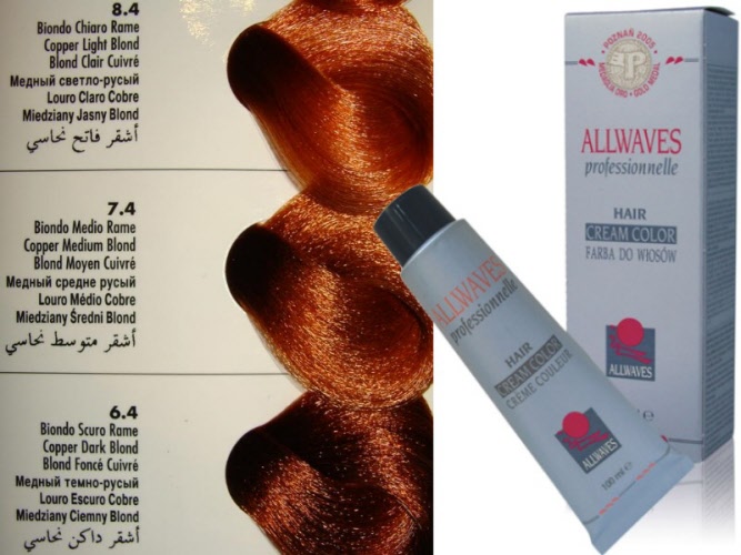 ALLWAVES Crema colorante 100ml Ramati 8,4 biondo chiaro rame