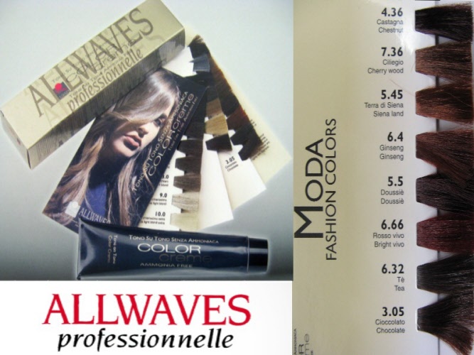 ALLWAVES Crema colorante senza ammoniaca 100ml Moda 3,05 cioccolato