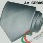 Cravatta o Cravattino Made In Italy Alta Qualità in Raso Poli Con Pochette Gr905 Grigiochiaro