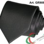 Cravatta o Cravattino Made In Italy Alta Qualità in Raso Poli Con Pochette Gr906 Grigioscuro