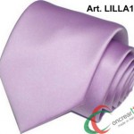 Cravatta o Cravattino Made In Italy Alta Qualità in Raso Poli Con Pochette Lilla 1