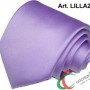 Cravatta o Cravattino Made In Italy Alta Qualità in Raso Poli Con Pochette Lilla 2