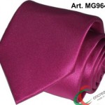Cravatta o Cravattino Made In Italy Alta Qualità in Raso Poli Con Pochette Mg964 Magenta
