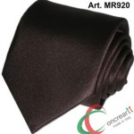 Cravatta o Cravattino Made In Italy Alta Qualità in Raso Poli Con Pochette Mr920 Marronechiaro