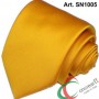 Cravatta o Cravattino Made In Italy Alta Qualità in Raso Poli Con Pochette Sn1005 Senape