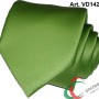 Cravatta o Cravattino Made In Italy Alta Qualità in Raso Poli Con Pochette Vd1426 Verde