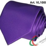 Cravatta o Cravattino Made In Italy Alta Qualità in Raso Poli Con Pochette VL1000 Violamedio