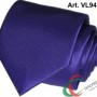 Cravatta o Cravattino Made In Italy Alta Qualità in Raso Poli Con Pochette Vl948 Violascuro