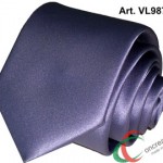 Cravatta o Cravattino Made In Italy Alta Qualità in Raso Poli Con Pochette VL987 Violagrigio